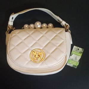 Badgley Mischka small white bag.